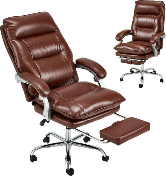 ZZWHOM Executive Office Chair: Reclining Comfort for Big & Tall