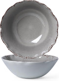 LEHAHA Farmhouse Melamine Serving Bowls Set of 2 for All Occasions