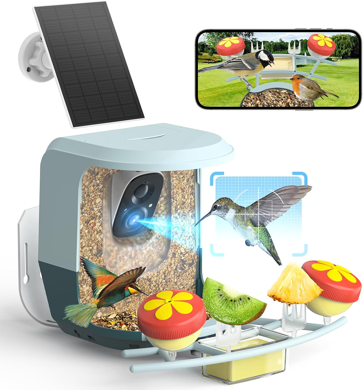 Smart Bird Feeder Camera: Identify Species, Auto Capture Videos