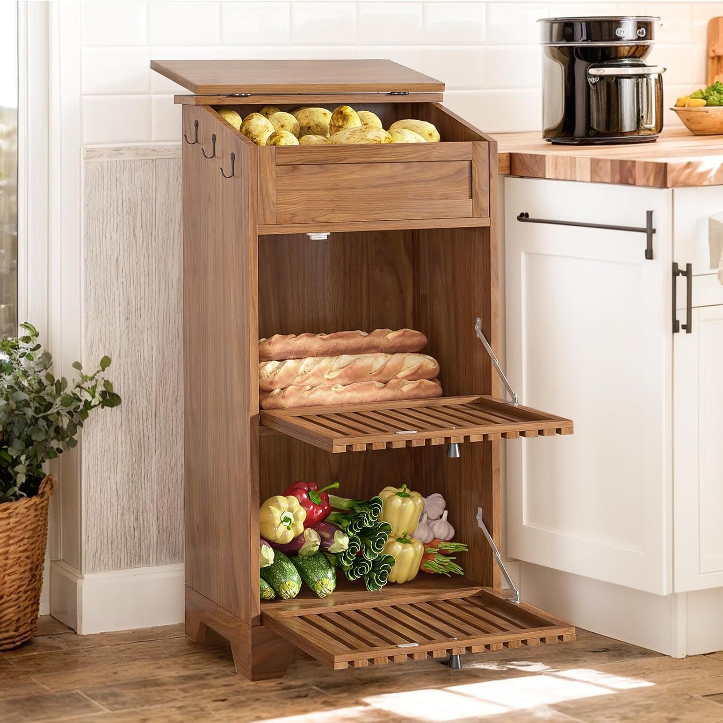 Potato and Onion Storage Bins for a Tidy Kitchen Space