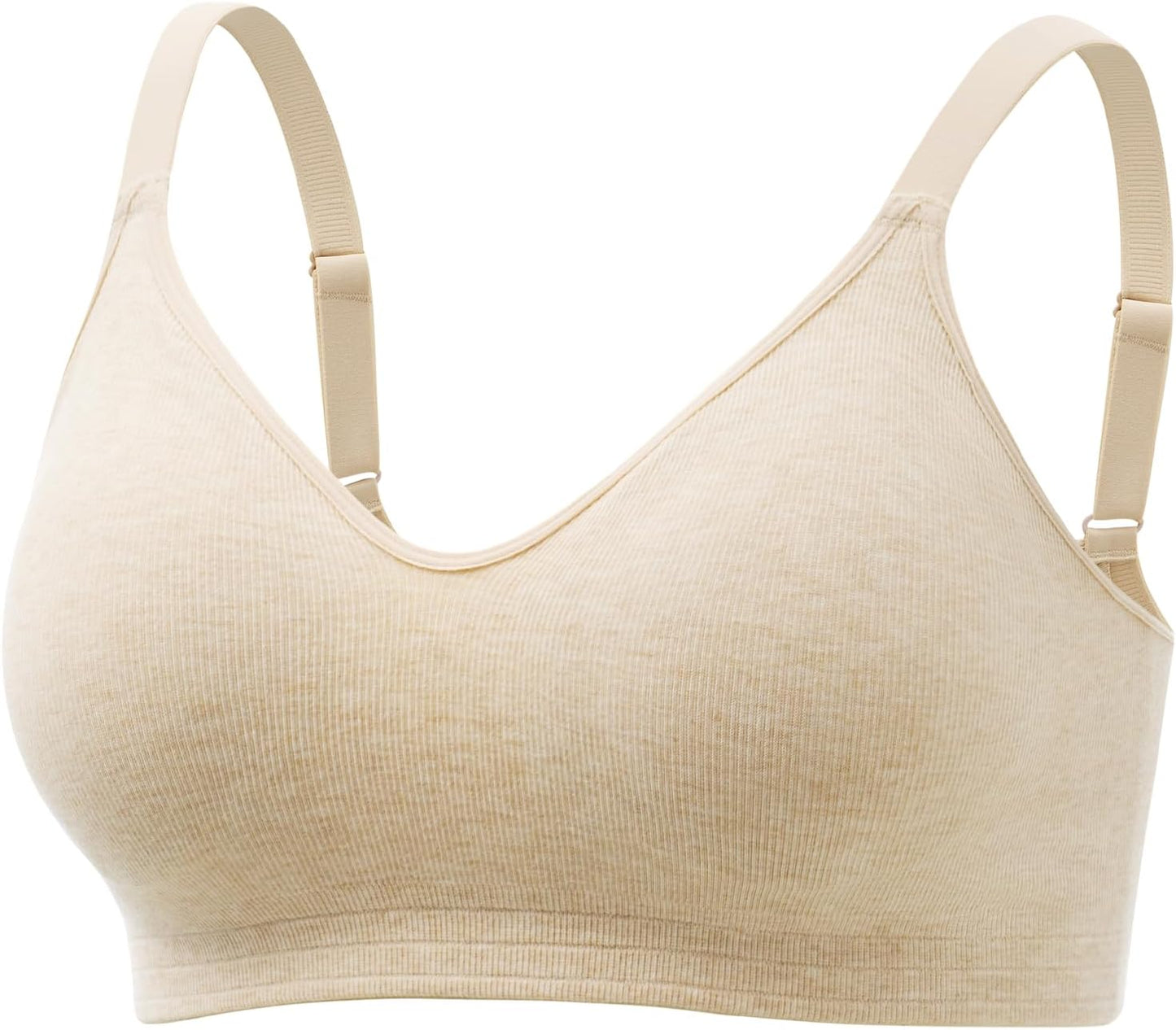 Momcozy Seamless Cotton Wireless Bras for Everyday Comfort