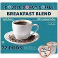 Double Donut Breakfast Blend Coffee Pods Light Roast - 72 Count