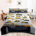 Kids Construction Vehicles Truck Comforter Set for Boys Twin - Bold