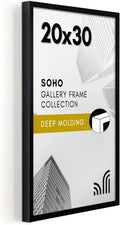 20x30 Poster Frame with Polished Plexiglass - Gallery Style Black