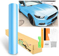 60in x 420in Light Blue Matte Metallic Satin Pearl Vinyl Wrap - Bubble