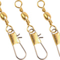Barrel Fishing Swivels with Safety Snap 100pcs - Smooth Rotate