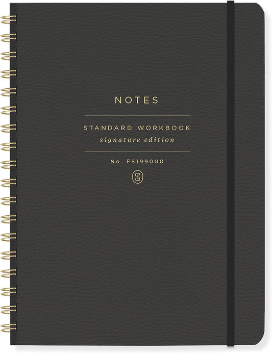Fringe Studio Black Faux Leather Notebook