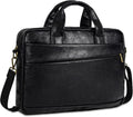 Faux Leather Messenger Bag for Men 15.6 Inch - Stylish Briefcase