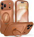 iPhone 17 Pro Case - 360 Spin Magnetic Stand, Cosmic Orange