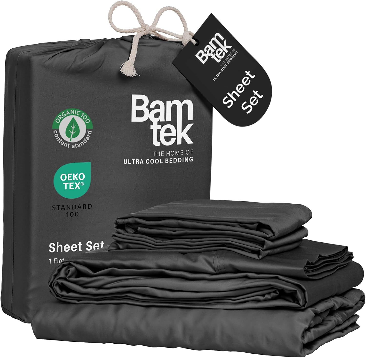 100% Viscose Bamboo Sheets King Size for Hot Sleepers Comfort