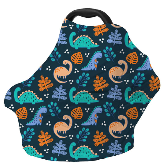 Navy Dinosaur Car Seat Cover - Ultimate Multi-Use Convenience!