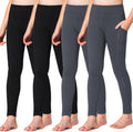 Girls' Athletic Leggings with Pockets - Soft Stretch Yoga Pants