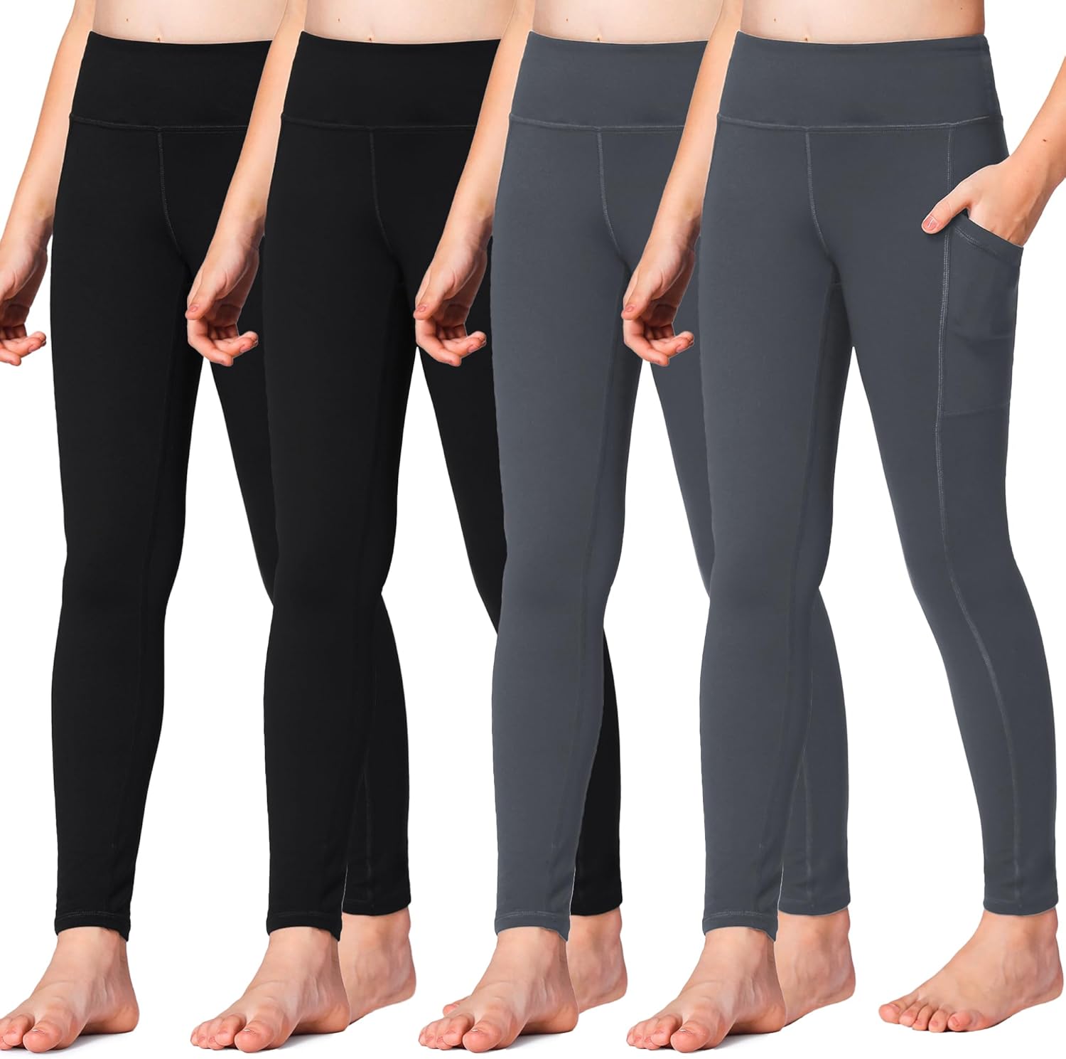 Stelle Girls' Athletic Leggings for Dance, Yoga, and Running