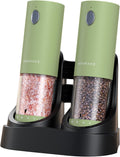 Electric Salt and Pepper Grinder Set - USB Charging, Adjustable