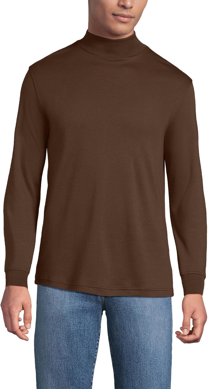 Lands' End Men's Supima Cotton Mock Turtleneck Shirt Review