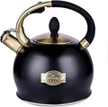 Stove Top Whistling Tea Kettle - Fast Boil, Cool Handle, 2.64 QT