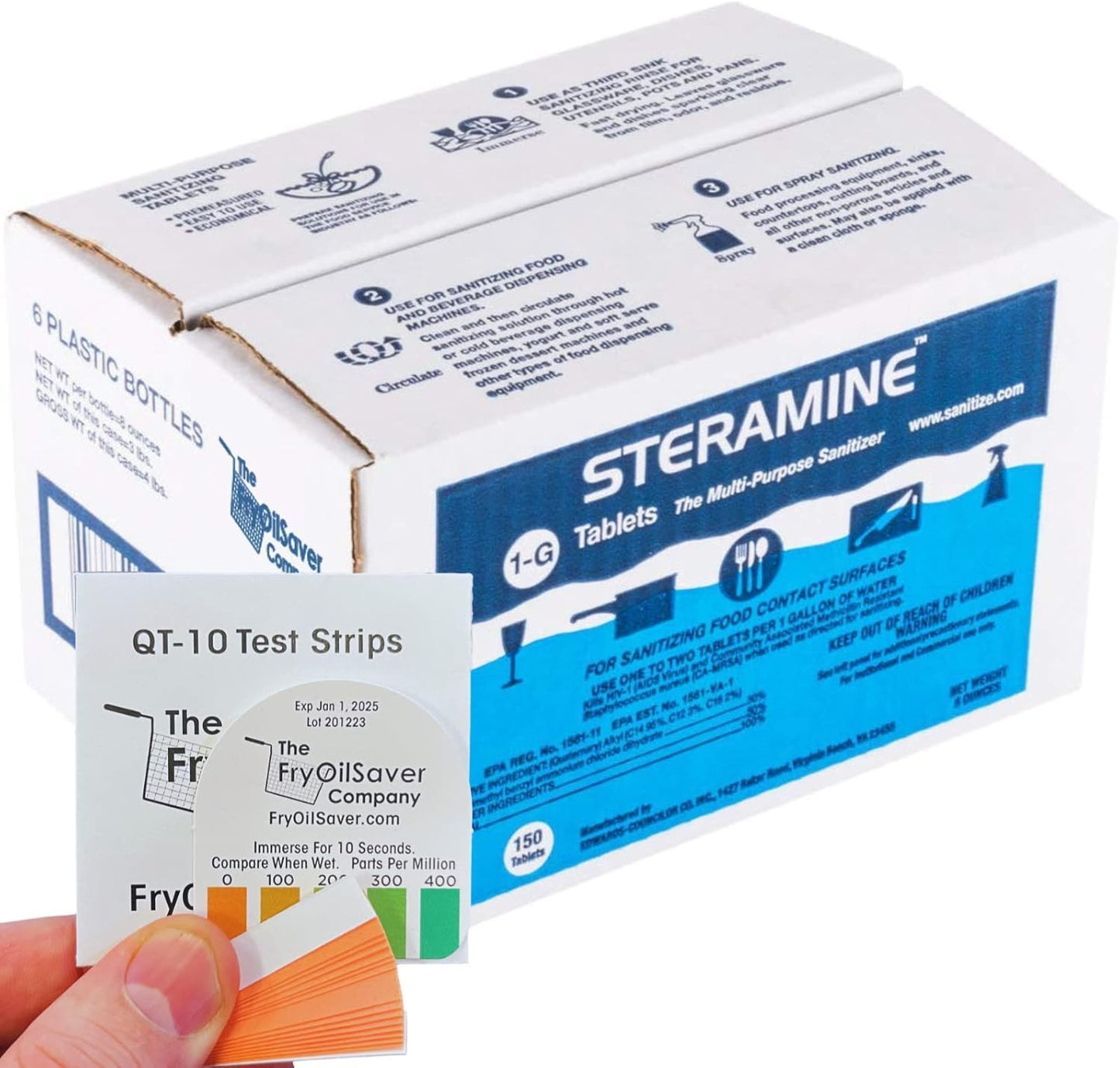 Steramine Sanitizer Tablets for Food Contact Surfaces - 900 Count
