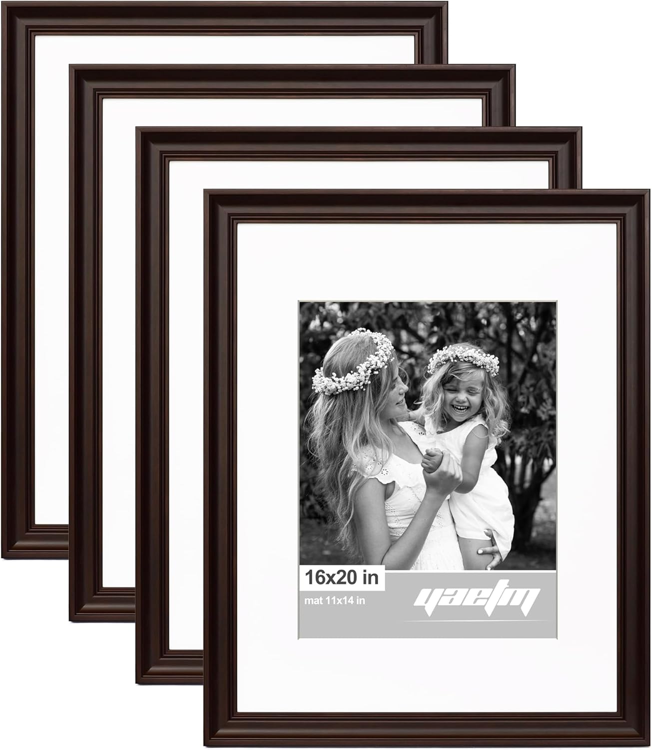 Yaetm 16x20 Picture Frame Set of 4 for Wall Gallery Display