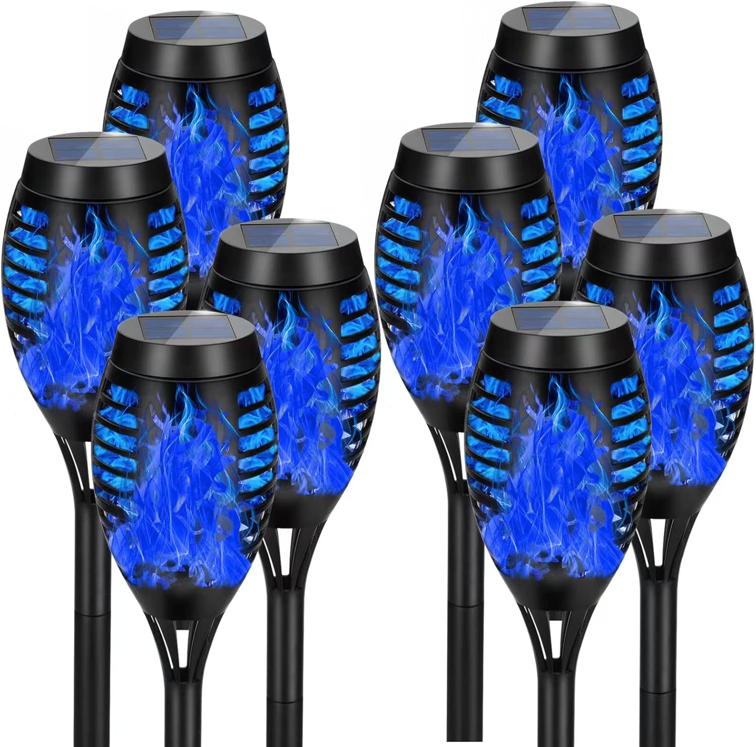 Solar Lights Outdoor Waterproof with Flickering Flame Effect