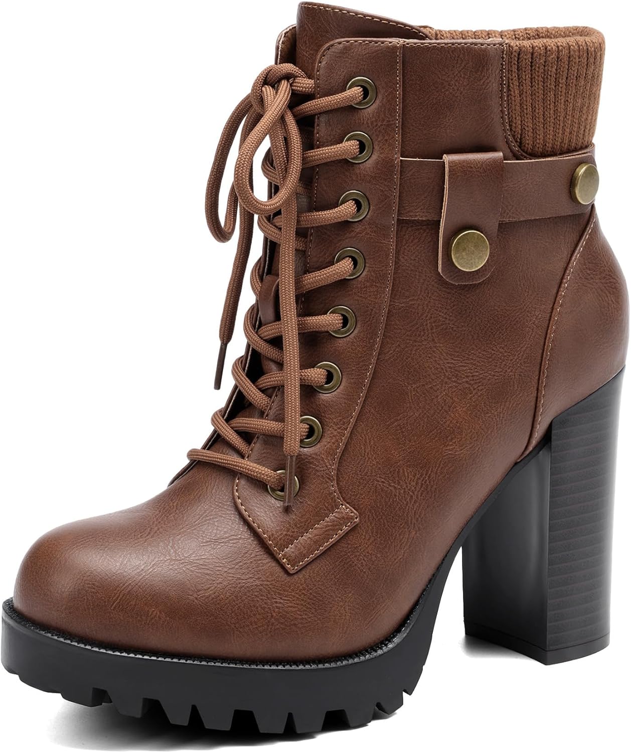DREAM PAIRS Women's Lace Up Combat Ankle Boots for Style