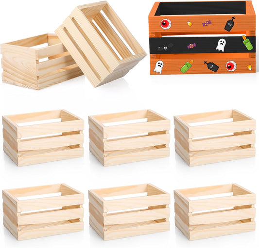 Roowest Decorative Wood Crates for Rustic Storage and Display