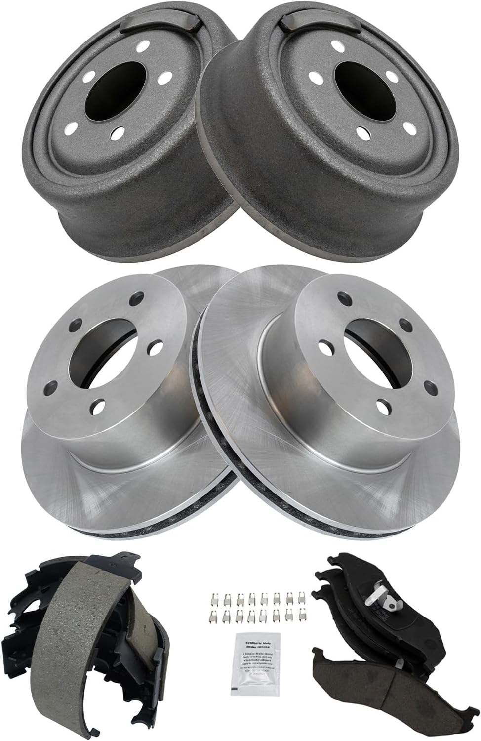 TRQ Front & Rear Brake Pad & Rotor Kit for Jeep Cherokee