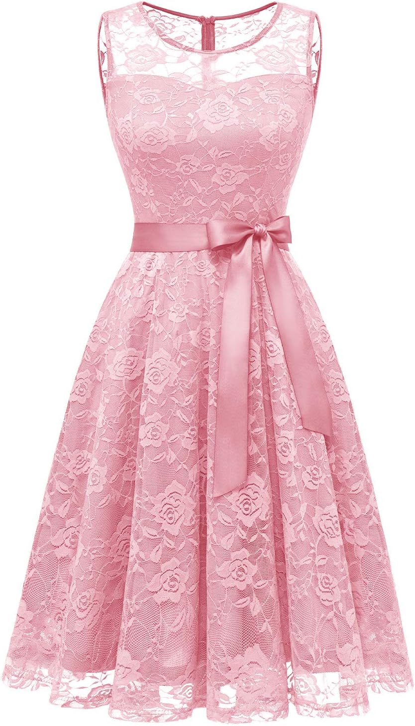 Dressystar Women's Floral Lace Dress for Bridesmaids and Parties