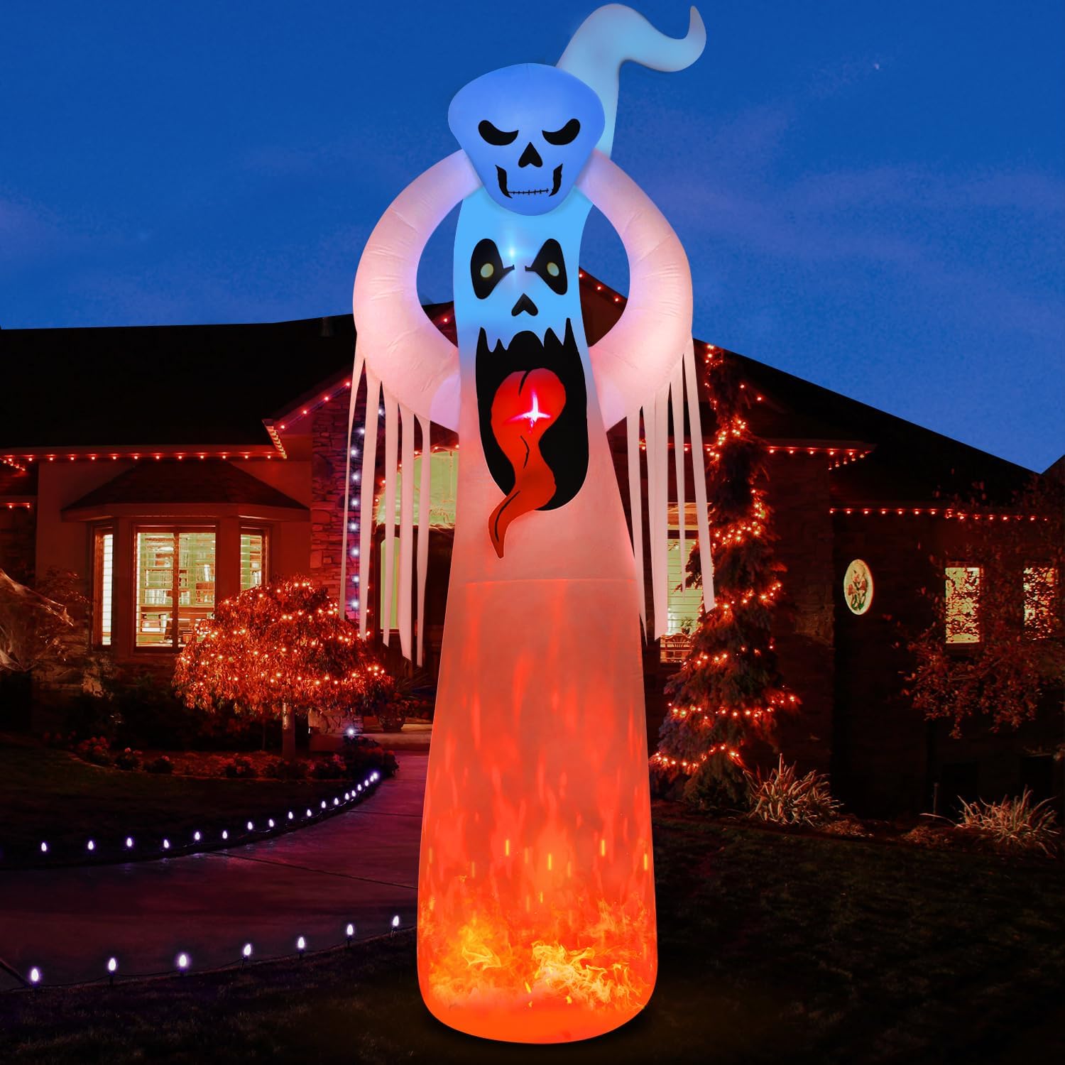 12FT Giant Terrible Spooky Ghost Inflatable Halloween Decor