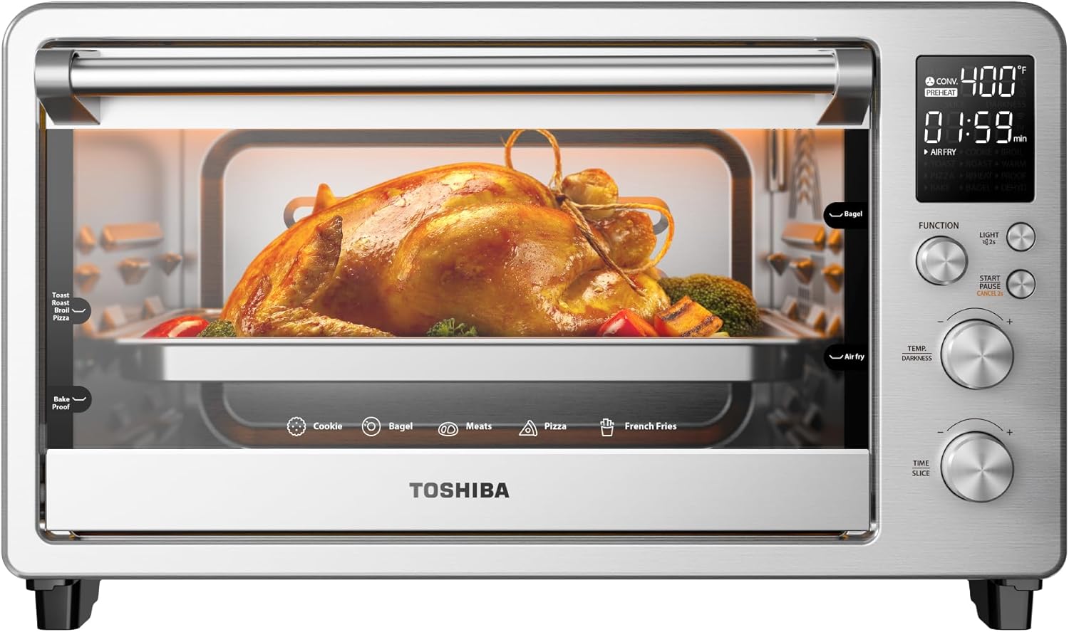 TOSHIBA ChefFry Air Fryer Oven Combo: 12-in-1, XL Capacity