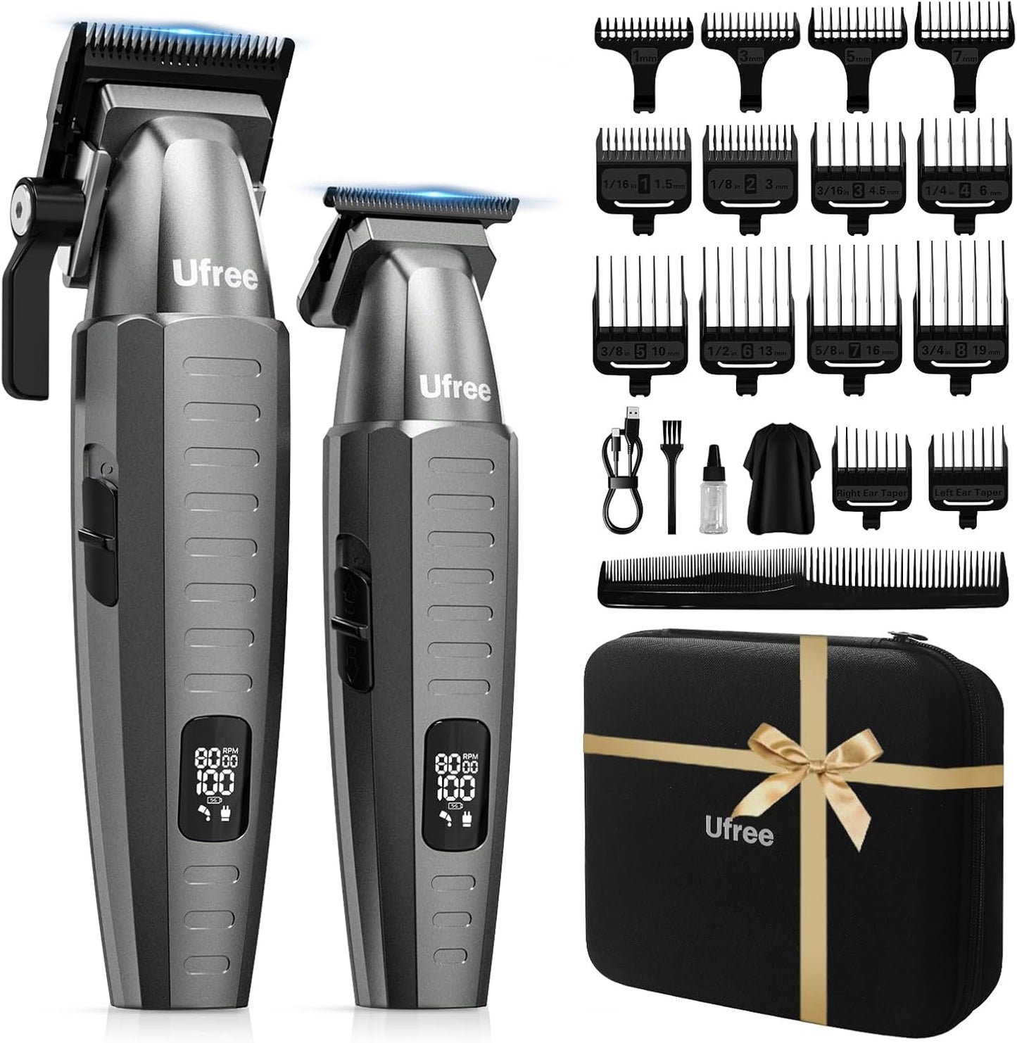 Ufree Professional Hair Clippers Set for Men with Trimmers