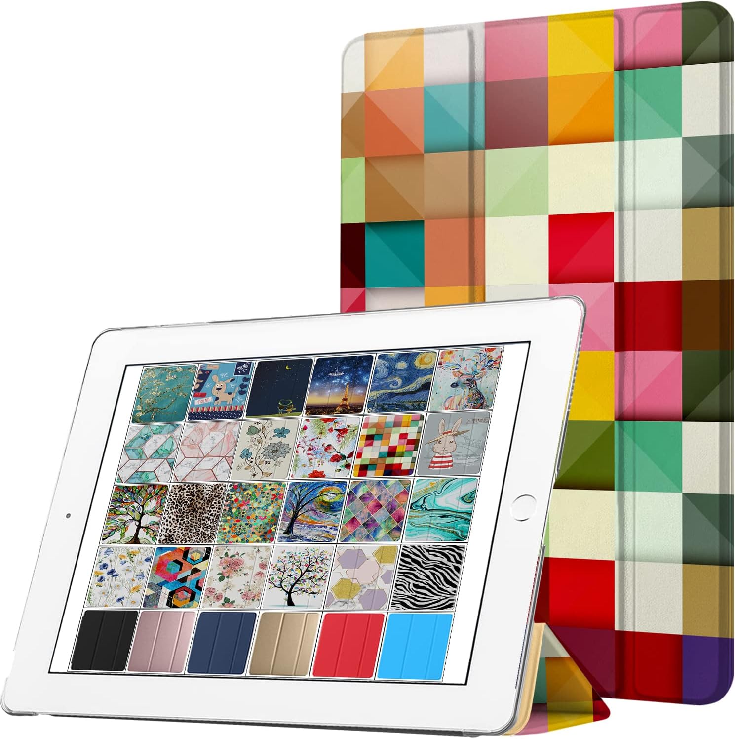 DuraSafe Cases for iPad 9th 8th 7th Gen 10.2 Inch - Color Grid
