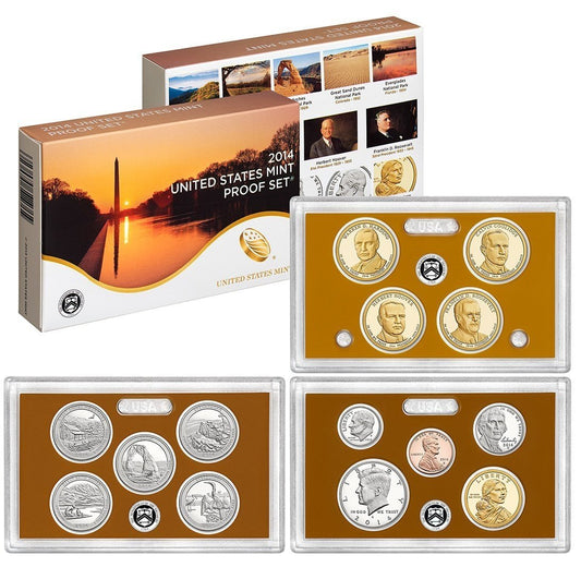 2014 S U.S. Mint 14 Coin Clad Proof Set with OGP Packaging
