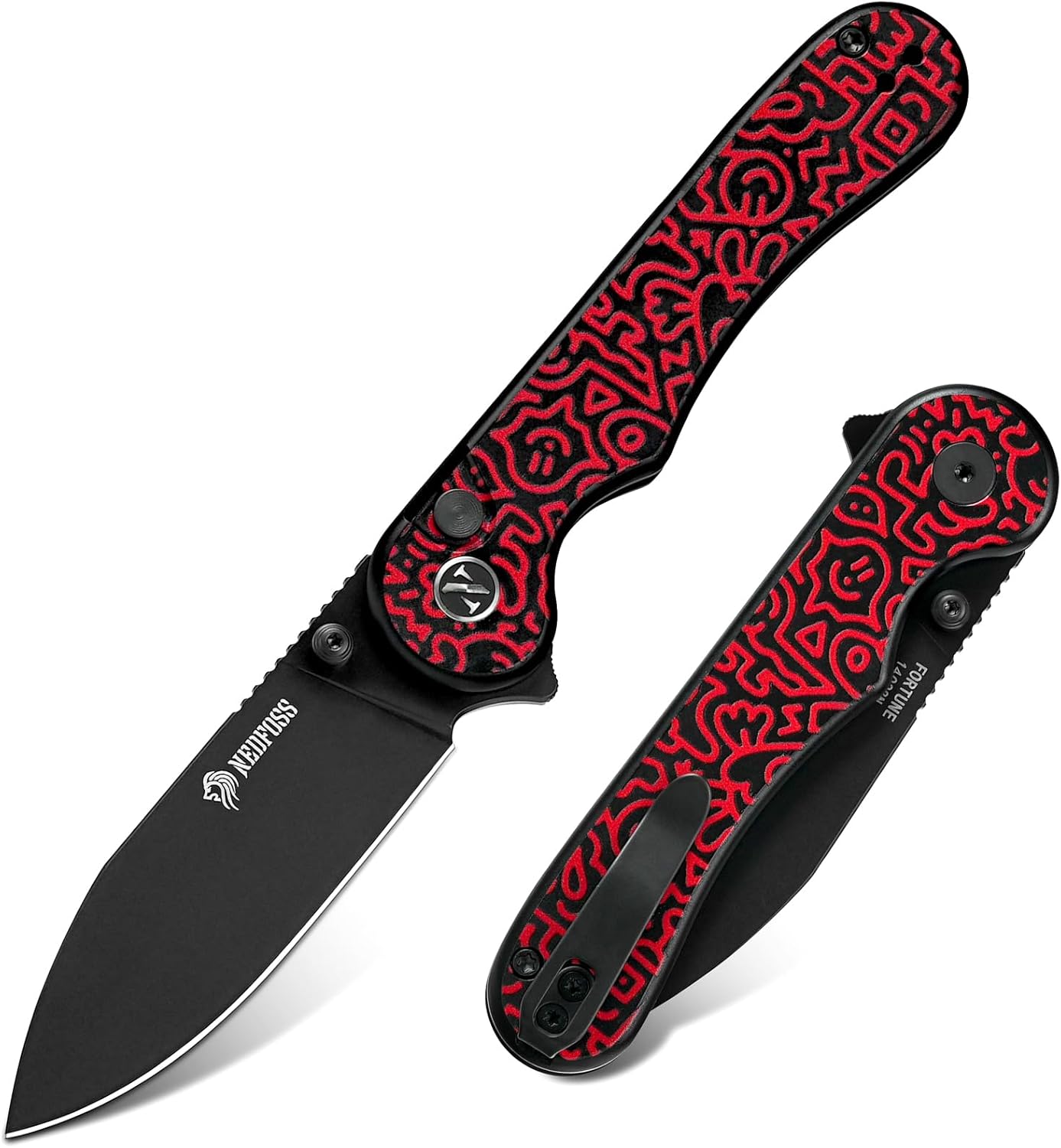 NedFoss FORTUNE Red Pocket Knife: Stylish EDC Tool for All