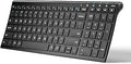 iClever BK10 Bluetooth Keyboard - Rechargeable Full-Size with Number