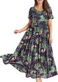 YESNO Women's Floral Pocket Dress for Effortless Bohemian Style