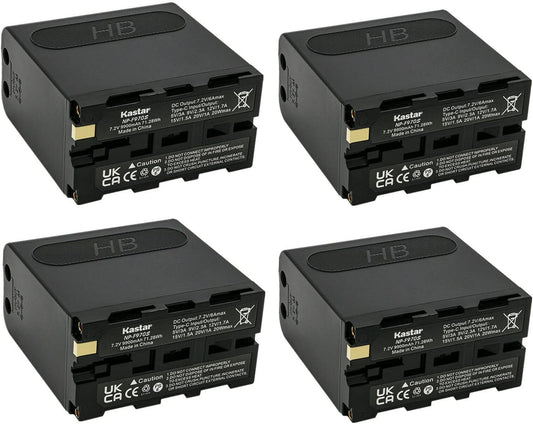Kastar 4-Pack NP-F970S Battery Replacement for Sony Cameras