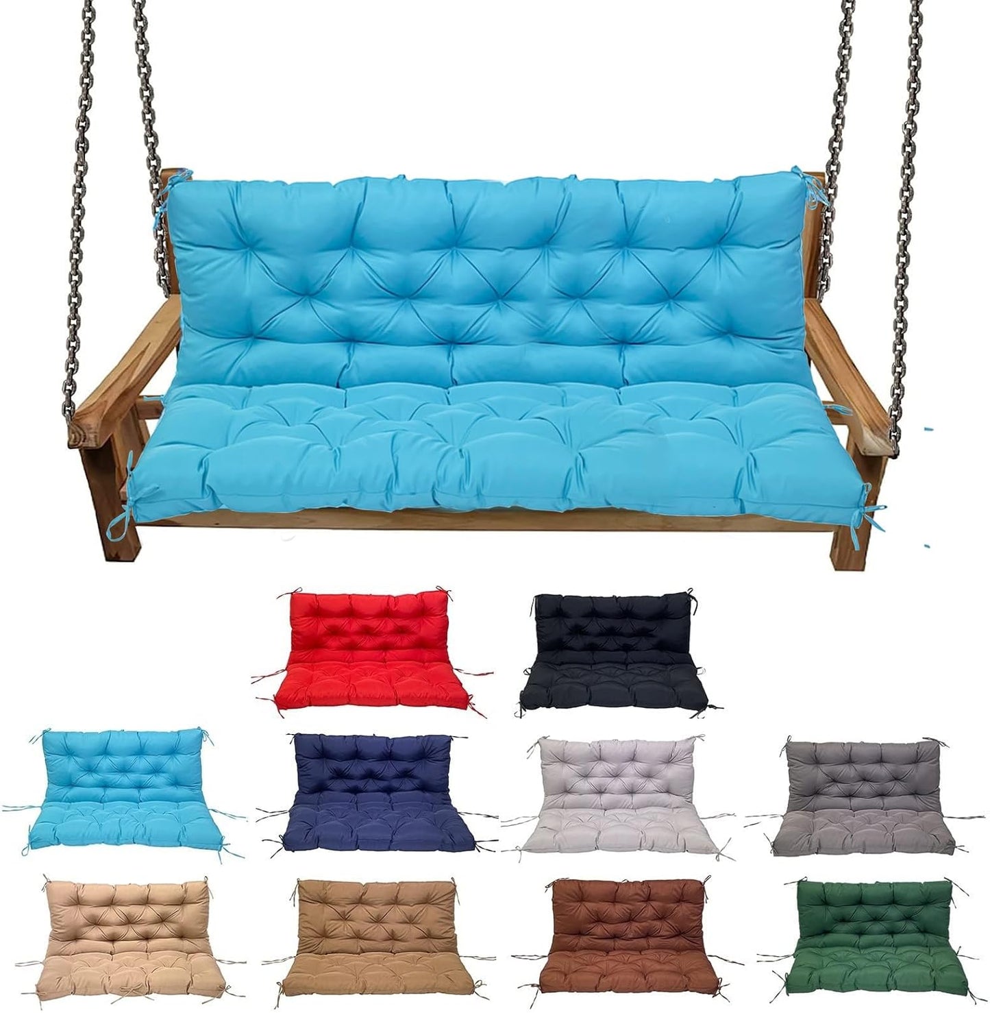 Swing Cushion Replacement for Outdoor Porch Waterproof Comfort