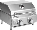 Bestfire Tabletop Gas Grill 2 Burners - Portable 20,000 BTU Grill
