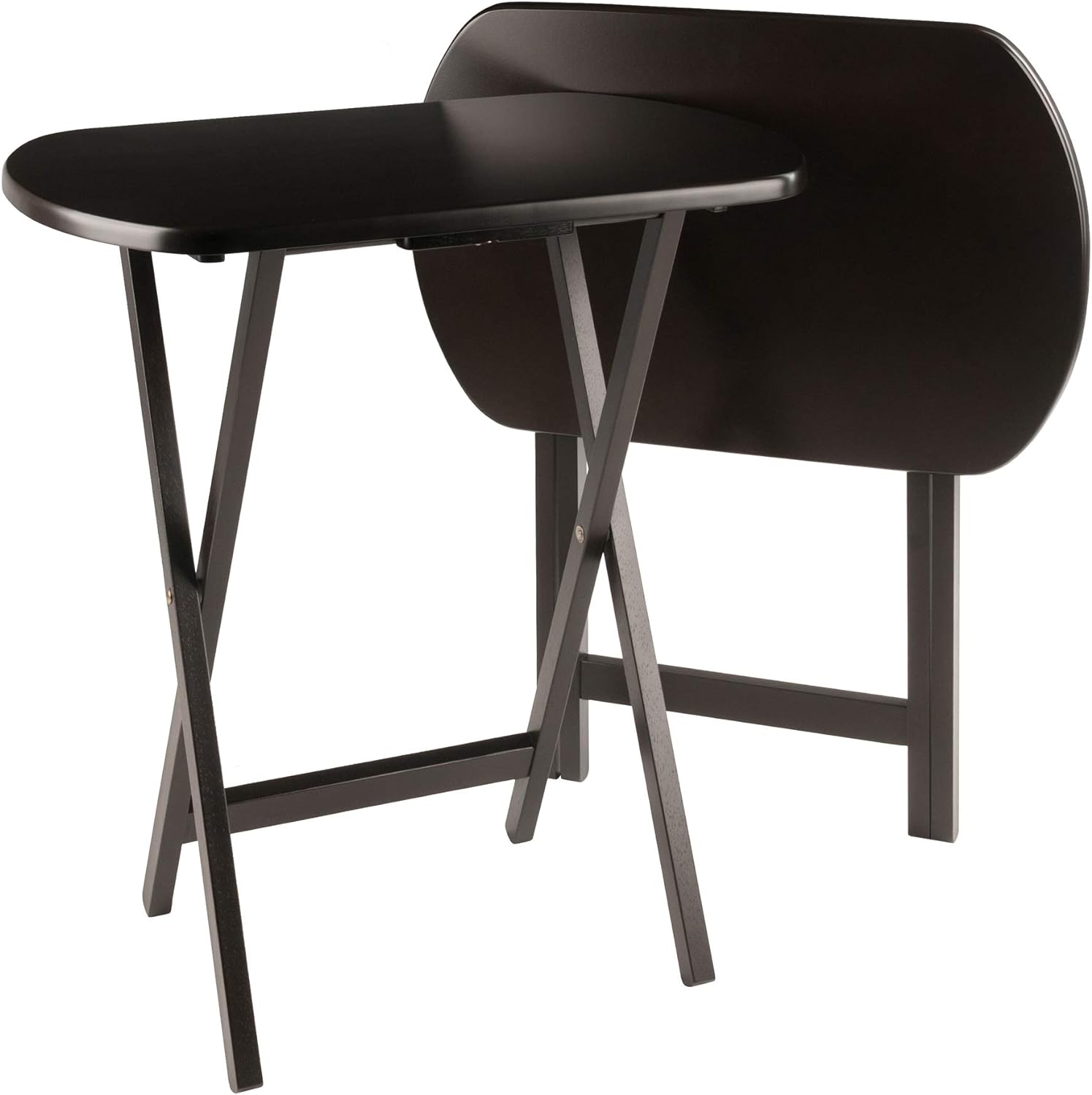 Winsome Foldable Snack Tables, No Assembly, 25 Coffee