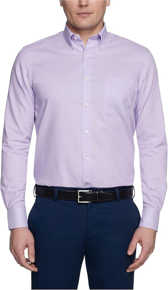 Tommy Hilfiger Men's Regular Fit Non Iron Solid Button Down Shirt