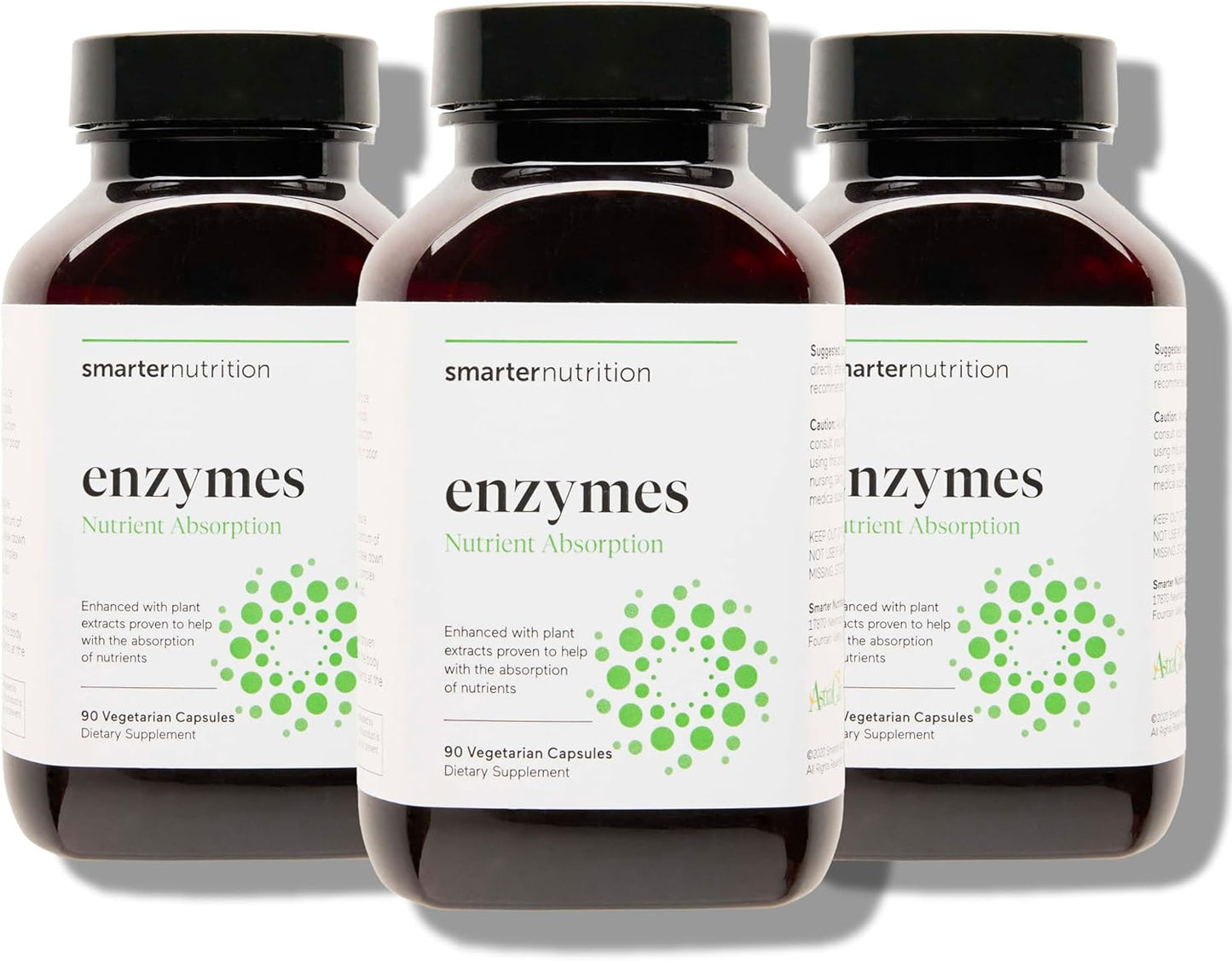 Smarter Nutrition Vegan Digestive Enzymes for Gut Health Support