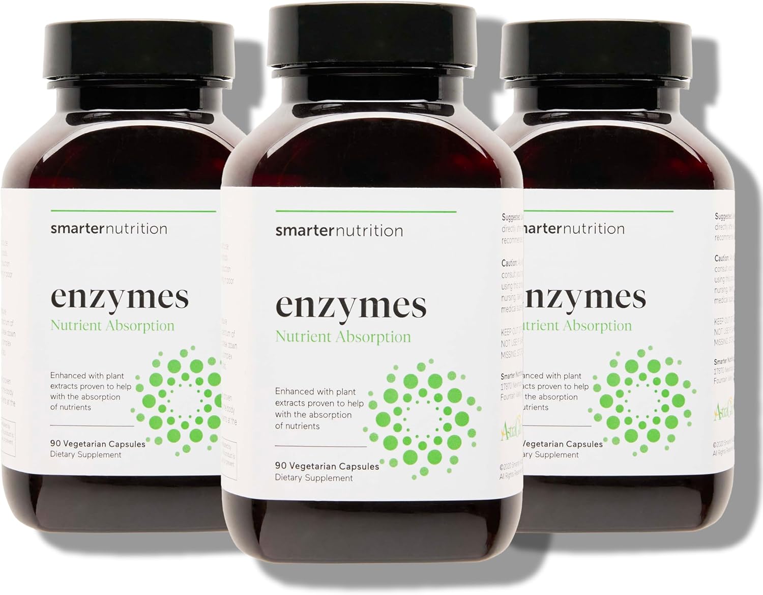Smarter Nutrition Vegan Digestive Enzymes for Gut Health Support