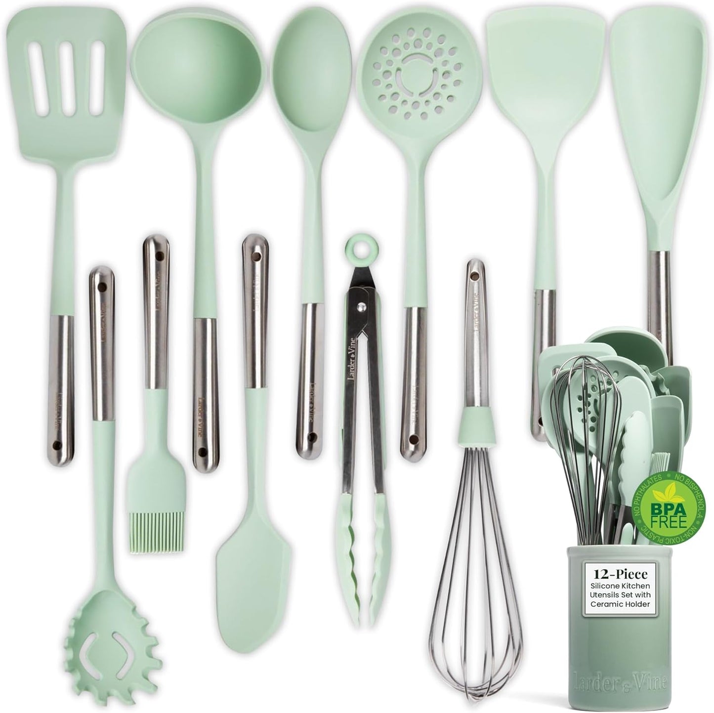 12-Piece Silicone Kitchen Utensils Set for Every Cooking Need