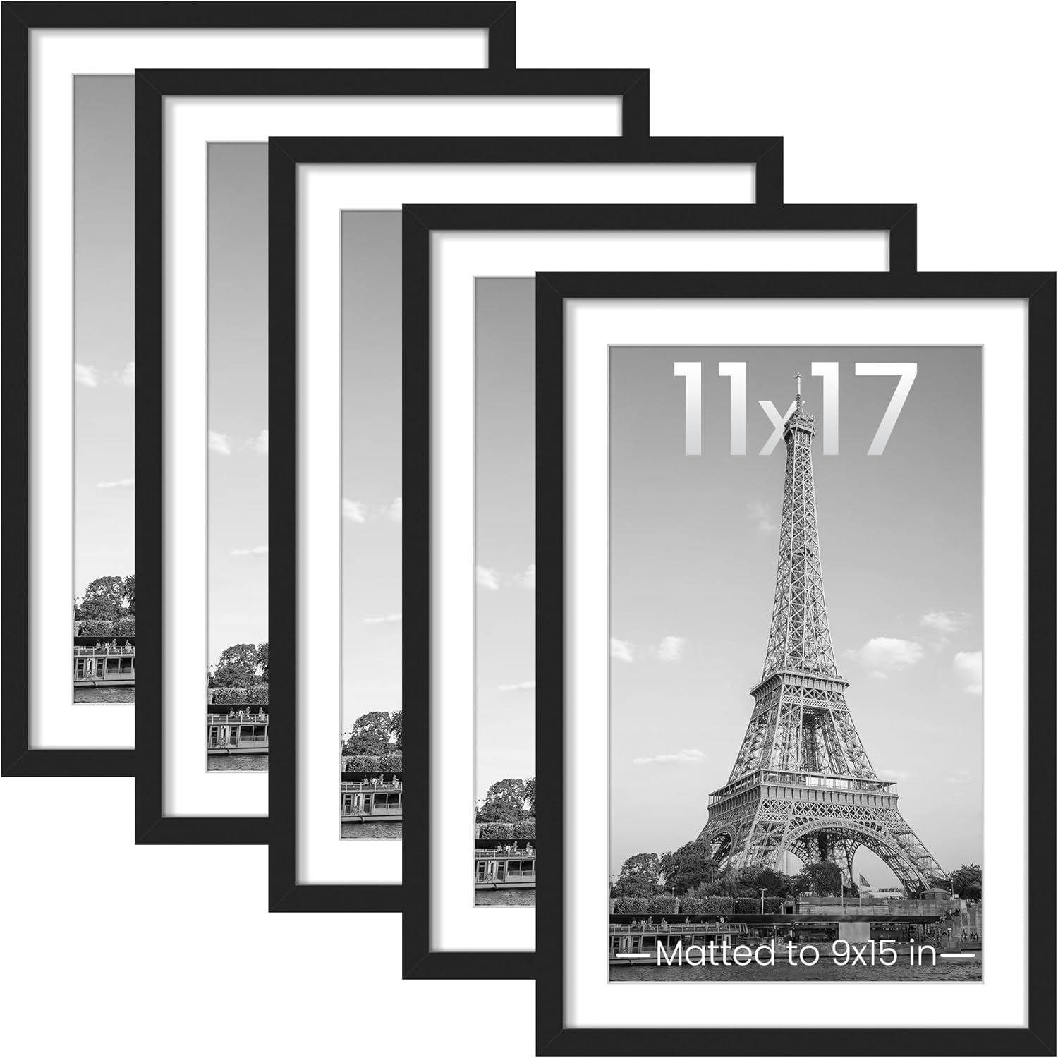 Upsimples 11x17 Picture Frame Set of 5 for Wall Gallery