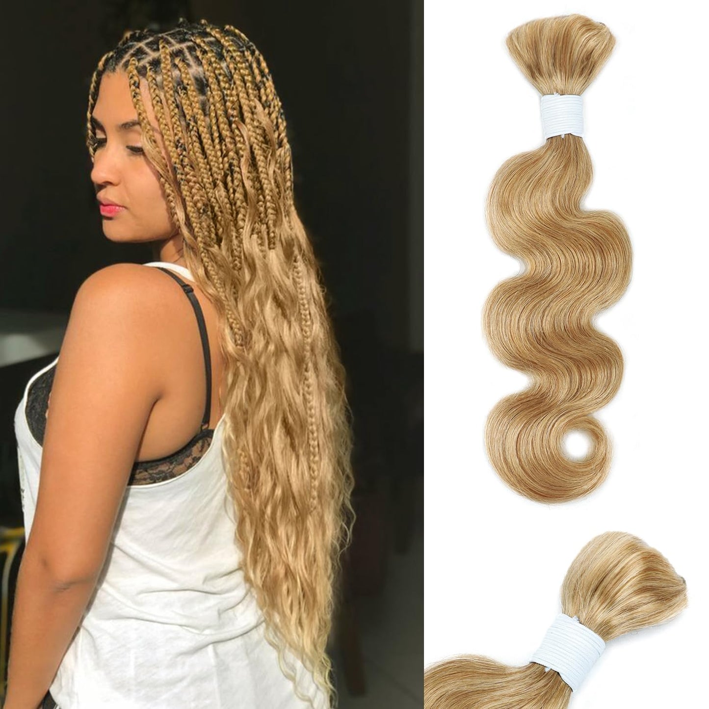 Body Wave Curly #27 Human Braiding Hair for Stunning Styles