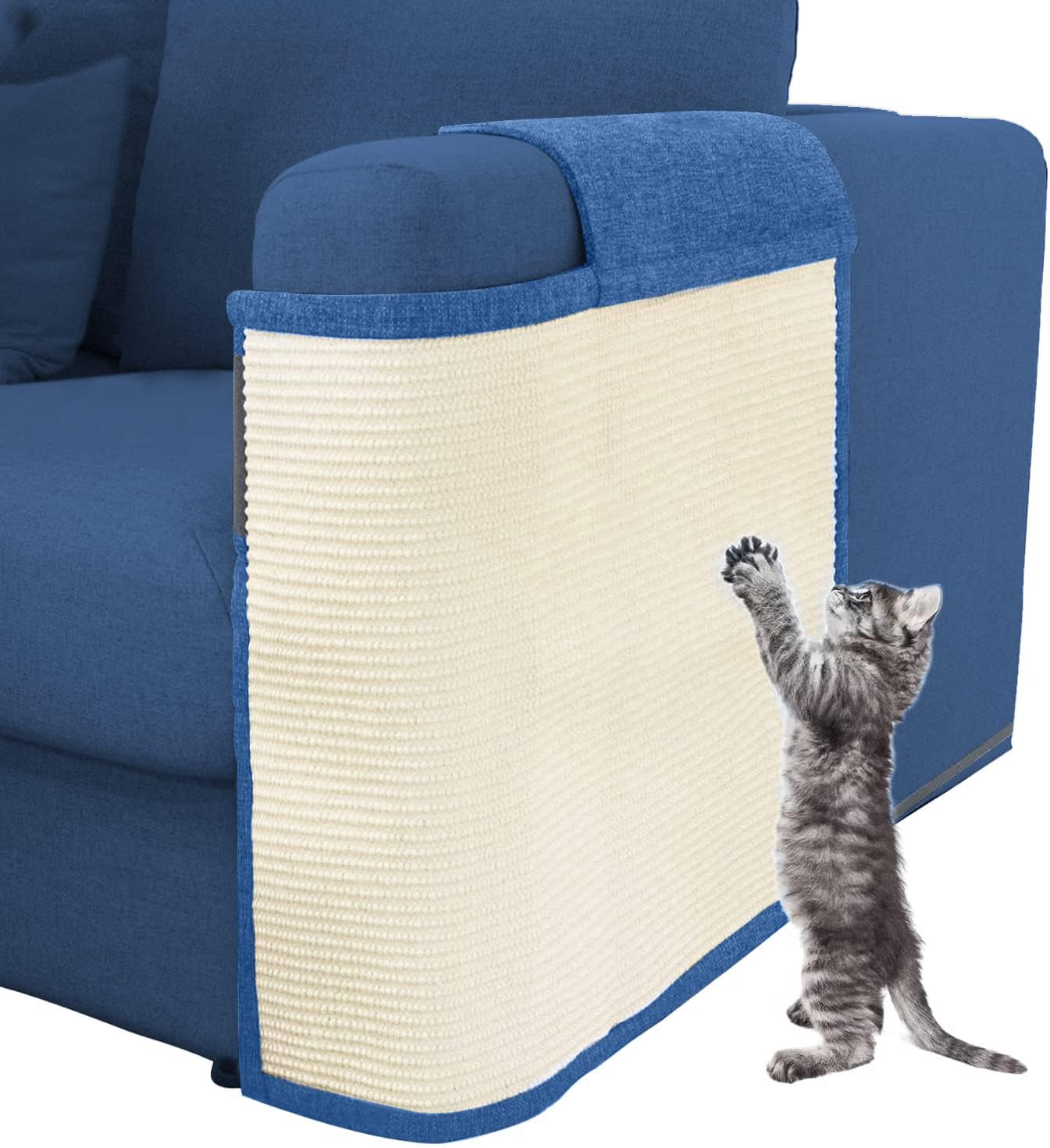 Cat Scratch Furniture Protector with Natural Sisal for Couch