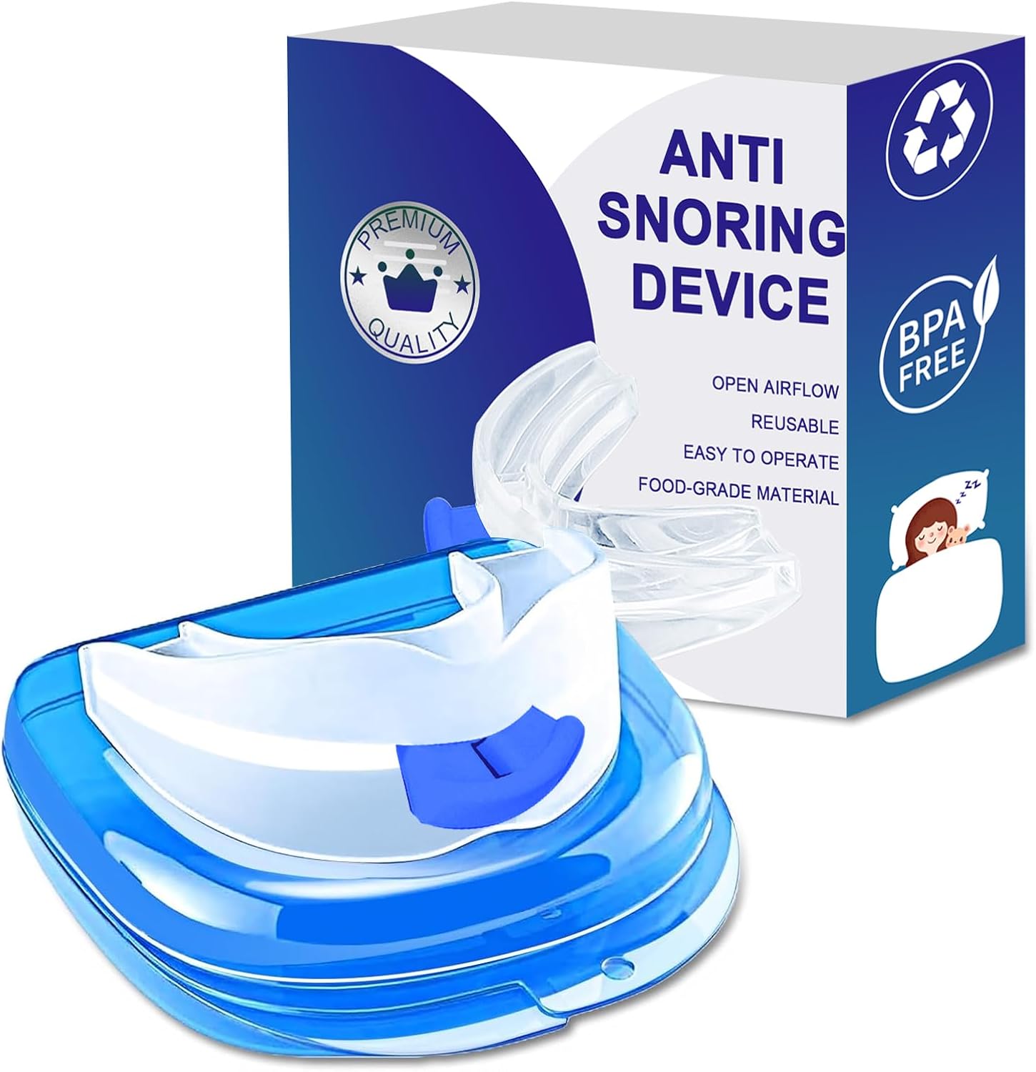 Adjustable Snore Relief Mouthpiece for Better Sleep Quality
