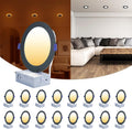 Black Recessed Lights 6 Inch 16 Pack - Dimmable, Night Light Mode