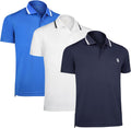Albert Morris Mens Striped Short Sleeve Polo Shirts 4 (Style QX4C)