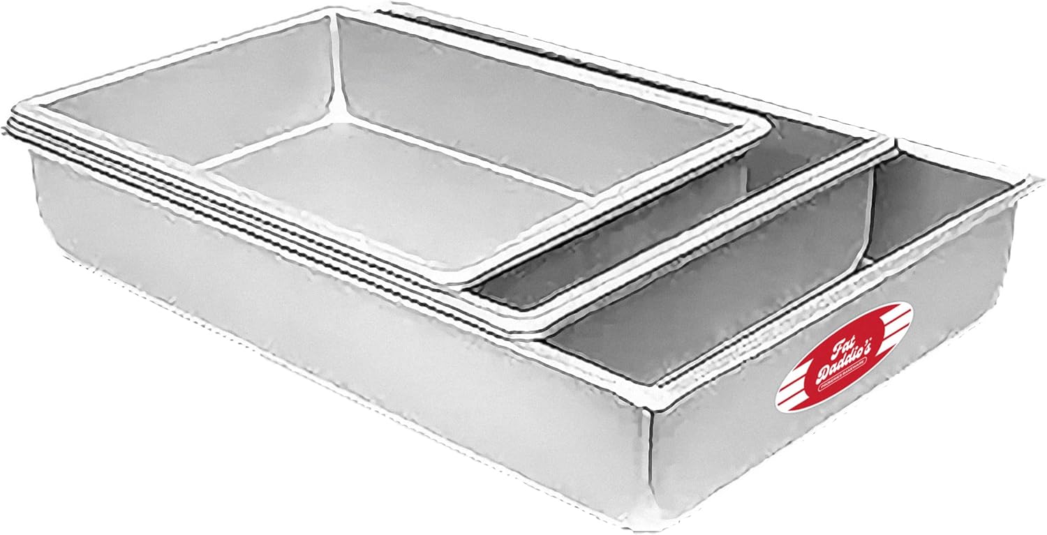 Fat Daddio's 3-Tiered Odd Sheet Cake Pan Set for Perfect Baking